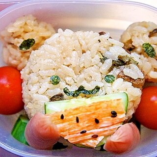 クマちゃんのスイカを食べよう♪弁当